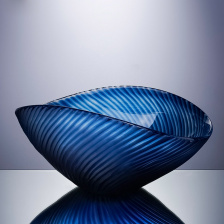 Мебель и интерьер/Вазы Cloyd MUSSEL Vase / выс. 12 см - синее стекло (арт.50034)