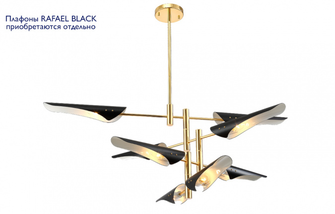 Люстра (без плафонов) Crystal Lux RAFAEL SP8 GOLD фото 3