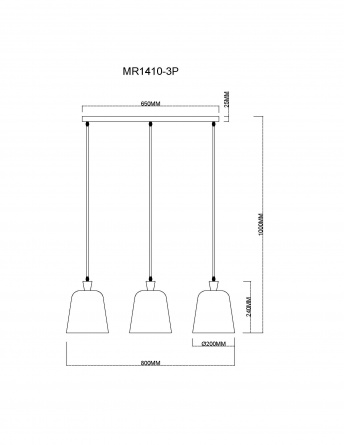 Подвесной светильник Madina MR1410-3P фото 2